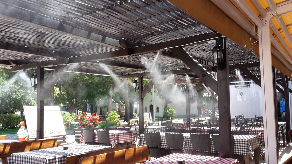 brumisateur terrasse restaurant